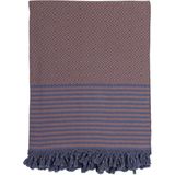Püskül Çift Kişilik Yatak Örtüsü Ve Pike |%100 Pamuklu İnce Hafif Yazlık Battaniye | Boho Dekoratif Koltuk Örtüsü | Çok Amaçlı Çeyizlik Günlük Kullanım (Kahverengi, 200X250 Cm Çift