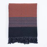 Püskül Çift Kişilik Yatak Örtüsü Ve Pike |%100 Pamuklu İnce Hafif Yazlık Battaniye | Boho Dekoratif Koltuk Örtüsü | Çok Amaçlı Çeyizlik Günlük Kullanım (Kiremit, 200X250 Cm Çift Ki