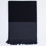 Püskül Çift Kişilik Yatak Örtüsü Ve Pike |%100 Pamuklu İnce Hafif Yazlık Battaniye | Boho Dekoratif Koltuk Örtüsü | Çok Amaçlı Çeyizlik Günlük Kullanım (Siyah, 200X250 Cm Çift Kiş