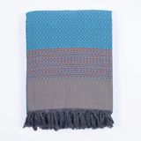Püskül Çift Kişilik Yatak Örtüsü Ve Pike |%100 Pamuklu İnce Hafif Yazlık Battaniye | Boho Dekoratif Koltuk Örtüsü | Çok Amaçlı Çeyizlik Günlük Kullanım (Turkuaz, 200X250 Cm Çift Ki