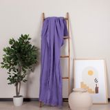 Püskül Lüks Muslin Koltuk Battaniyesi, Atma Throw TV Battaniye, 100% Pamuk Yüksek Kaliteli Muslin Pike Koltuk Örtüsü Şalı - Mor - 140 x 180 cm