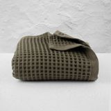 Püskül Lüks Waffle Banyo Havlusu 1 Adet, Büyük Boy 80X160 Cm, 100% Pamuk, Yüksek Kaliteli Banyo Havluları - 80 x 160 cm - Haki