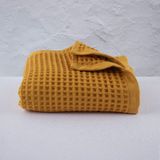 Püskül Lüks Waffle Banyo Havlusu 1 Adet, Büyük Boy 80X160 Cm, 100% Pamuk, Yüksek Kaliteli Banyo Havluları - 80 x 160 cm - Hardal