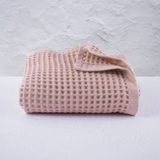 Püskül Lüks Waffle Banyo Havlusu 1 Adet, Büyük Boy 80X160 Cm, 100% Pamuk, Yüksek Kaliteli Banyo Havluları - 80 x 160 cm - Pembe