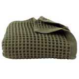 PÜSKÜL Lüks Waffle Banyo Havlusu, 80x160 cm Büyük Boy Havlu Pakette 1-Adet | Haki Yeşil, Saf 100% Pamuk Emici Yumuşak Hızlı Kuruyan Yüksek Kaliteli Waffle Petek Dokuma Ekstra Geniş Banyo & Plaj Havlusu