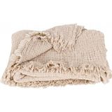 Püskül Müslin Koltuk Battaniyesi & Pike Tek Kişilik 135X170 Cm, 100% Pamuk Ultra Yumuşak 4-Katl - 0,6 x 19 x 29 cm - Çok Renkli
