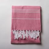 Püskül Sultan Peştemal Havlu, Plaj Spa Hamam Banyo Havlusu, 100% Pamuk Ucuz Peştemal Denizli Üretimi - 100 x 180 cm - Pembe