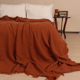 Püskül Tekstil Müslin Yatak Örtüsü, Müslin Çift Kişilik Pike, 4 Kat Müslin Kumaşı, Lüks, Kaliteli, Ekstra Yumuşak Müslin-Yat-Ort - 240 x 260 cm - Koyu Kahverengi