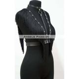 Püskül ve Deri Büstiyer Harness, Püsküllü Clubwear, Deri Büstiyer