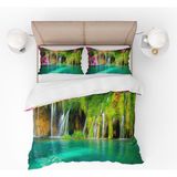 Pusula Home Doğa Manzaralı 3D Desenli Dijital Baskılı Nevresim Takımı Çift Kişilik - 200 x 220 cm - Renkli