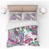 Pusula Home Renkli Şal Desenli 3D Nevresim Takımı Çift Kişilik - 200 x 220 cm