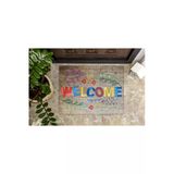 Pusula Home Renkli Welcome Kapı Önü Paspası
