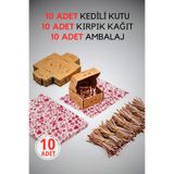 Pusula Marketim E-Ticaret Kutusu - 10'lu Butik Hediye Paketleme Seti