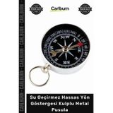 #Pusula Paslanmaz Çelik Dayanıklı Kamp Dağcılık Su Geçirmez Hassas Yön Göstergesi Kulplu Metal Pusul
