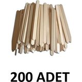 Puti 200 Adet Ahşap Büyük Dar Dil Çubuğu Abeslang Çubuğu Dar