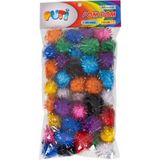 Puti 30 mm Metalik Ponpon 50'li Renkli Plastik El İşi Projeleri İçin Canlı Seçenek