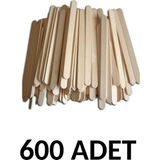 Puti 600 Adet Ahşap Büyük Dar Dil Çubuğu Abeslang Çubuğu Dar