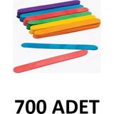 Puti 700 Adet Ahşap Renkli Büyük Geniş Dil Çubuğu Abeslang Ağda Çubuğu