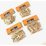 Puti Ahşap Büyük Mandal Natural 3.5 cm 48'li
