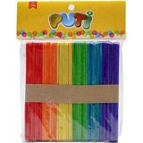 Puti Ahşap Küçük Çubuk Renkli 50'li Set, 11,5 cm, Karışık Renkler