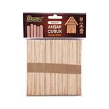 Puti Brons Dondurma Çubuğu Renksiz Geniş 50LI - 4 Paket - Ahşap
