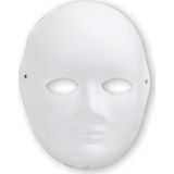 Puti Karton Maske Büyük Surat Beyaz Renkli Sanatsal Malzeme Eğlenceli Aktiviteler İçin