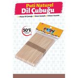 Puti Naturel Dil Çubuğu 50 Li Paket