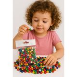 Puti Renkli Ahşap 10 mm Boncuk (60 adet)