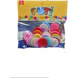 Putı Renklı Plastık Dugme 30GR 2cm Karısık Renk