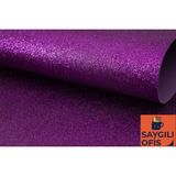 Puti Saygılıofis Yapışkanlı Simli Eva 50X70 cm 1 Adet Simli Yapışkanlı Eva Süngeri Okul Kreş Anasınıfı Elişi Etkinlikleri Hobi - Mor