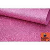 Puti Saygılıofis Yapışkanlı Simli Eva 50X70 cm 1 Adet Simli Yapışkanlı Eva Süngeri Okul Kreş Anasınıfı Elişi Etkinlikleri Hobi - Pembe