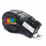 Puun Brady BMP21-PLUS Için M21-500-499 110894 BMP21, BMP21-LAB, BMP21-PLUS, Idpal, Labpal Naylon Bez Bant Beyaz Üzerine Siyah 12.70MM x 4,88M Muadil Şerit Etiket Kaseti