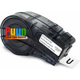Puun Brady BMP21-PLUS Için M21-500-499 110894 Naylon Bez Bant Beyaz Üzerine Siyah 12.70MM x 4,88M Muadil Şerit Etiket Kaseti