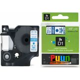 Puun Dymo D1 45014 S0720540 12MM x 7 Mt. Muadil Beyaz Etikete Mavi Yazı Şerit Etiket Kaseti Labelpoınt 100, 150, 200, 250, 300, 350