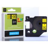 Puun Dymo D1 45018 12mmX7m Sarı üzeri Siyah 720580 Uyumlu şerit