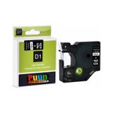 Puun Dymo D1 45021 12mmX7m Siyah-Beyaz 720610 Uyumlu şerit