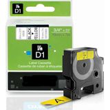 Puun Dymo D1 45808 S0720880 19 mm X 7 Mt. Muadil Sarı Etikete Siyah Yazı Şerit Etiket Kaseti, DBR-103