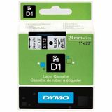 Puun Dymo D1 53713 S0720930 24 mm X 7 Mt. Muadil Beyaz Etikete Siyah Yazı Şerit Etiket Kaseti, XT-3577