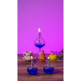 püür glass Dekoratif El Yapımı Hediyelik Küre Kandil 3'lü Set (Kandil Yağı Hediye)