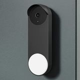 PUUUCI Google Nest Hello Doorbell için Silikon Kılıf (Kablolu, 2. Nesil) 2022 Kapak - Hava Koşullarına Dayanıklı Koruyucu Yuva Kapı Zili Silikon Kılıf (Siyah)