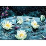 Puzzle 1000 Parça Yıldızlı Gecede Lotus Çiçekleri