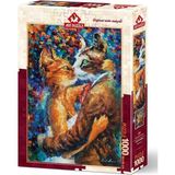 Puzzle Aşık Kedilerin Dansı 1000 Parça Puzzle