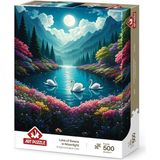 Puzzle Ay Işığında Kuğular Gölü 500 Parça Puzzle