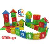 Puzzle City 3D Yapı ve Tasarım Blokları Yapı Oyuncak Puzzle Blok Set Eğlenceli Oyuncak 128 Parça - 2+ Yaş - Çok Renkli