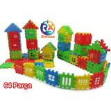 Puzzle City 3D Yapı ve Tasarım Blokları Yapı Oyuncak Puzzle Blok Set Eğlenceli Oyuncak 64 Parça - 2+ Yaş - Renkli