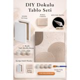 Puzzle DIY KENDİ TABLONU KENDİN TASARLA 35X50 TUVAL + RÖLYEF PASTA + DOKU TARAGI +AKRİLİK BOYA + FIRÇA
