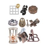 Puzzle Hanayama 9 adet metal bulmaca