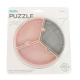 Puzzle Mama Tabağı Pinky Pink Powder Grey (4 Adet)
