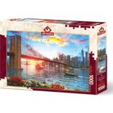 Puzzle New York'ta Günbatımı 1000 Parça Puzzle