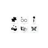 Puzzle Panda Geçici Dövme Şablonu Seti Sadece Desen
